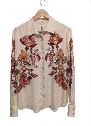 Camicia fondo chiaro floreale