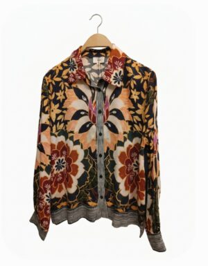 Camicia fondo nero floreale tg M -10%
