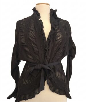 Cardigan Nero con cintura -40%